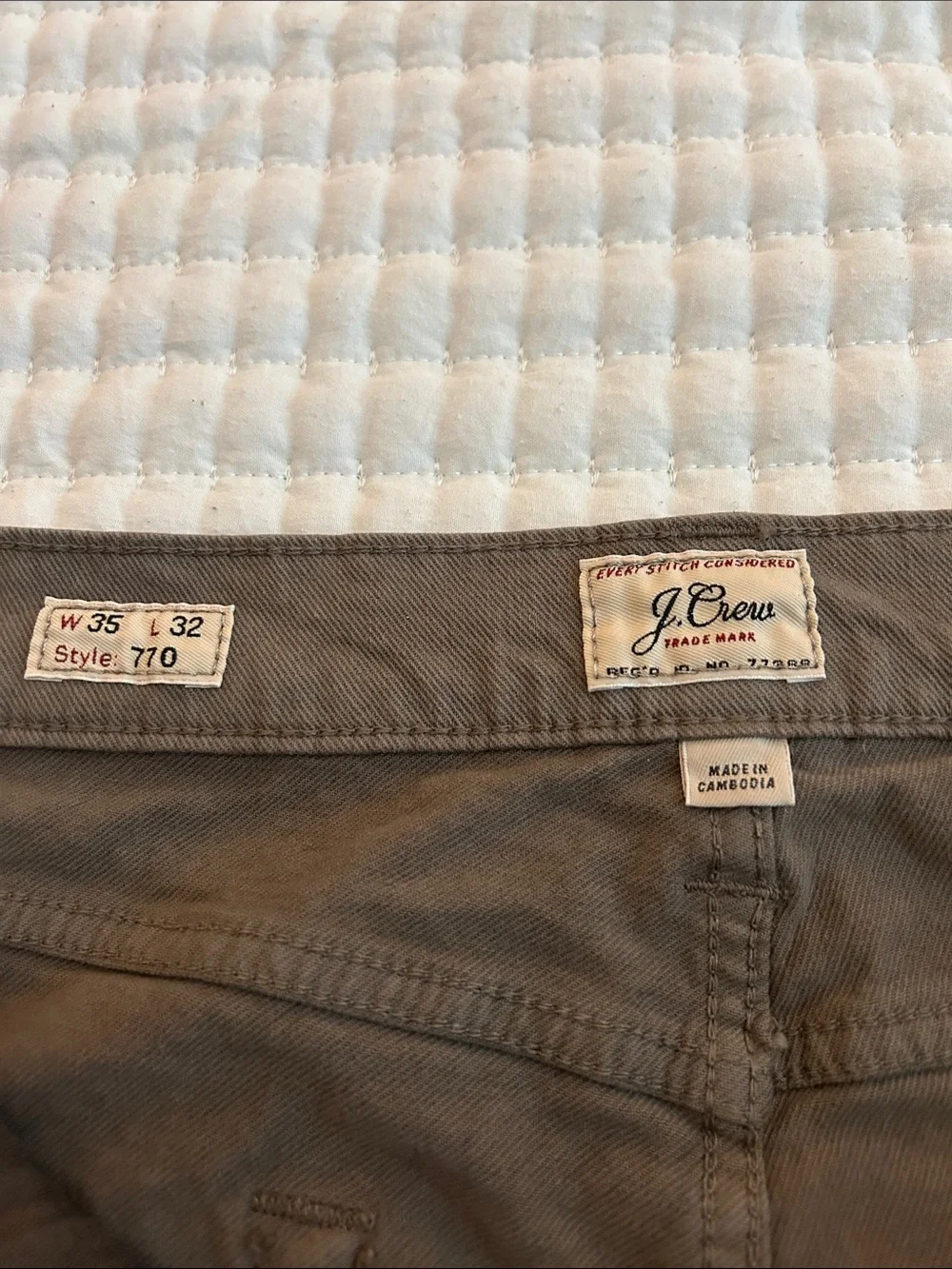 J. Crew Light Brown Color Jeans, Men's size W35 L31.5